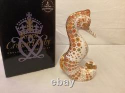 Royal Crown Derby Swirl Seahorse Paperweight