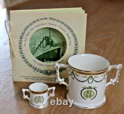 Royal Crown Derby TITANIC CENTENARY LOVING CUP 3 & MINi LOVING CUP PAIR Ltd Ed