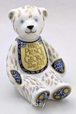 Royal Crown Derby Teddy Bear HRH Prince George 22 July 2013 Ltd Ed 78/1000 Boxed
