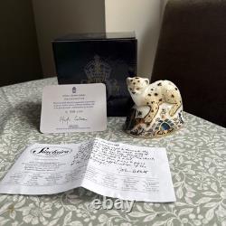 Royal Crown Derby The Leopard Cub Paperweight Gold