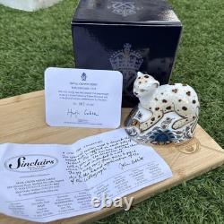 Royal Crown Derby The Leopard Cub Paperweight Gold