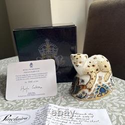 Royal Crown Derby The Leopard Cub Paperweight Gold