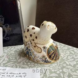 Royal Crown Derby The Leopard Cub Paperweight Gold