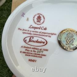 Royal Crown Derby The Leopard Cub Paperweight Gold