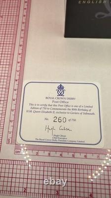 Royal Crown Derby The Queens 80th Birthday Post Office No 260 of 750 Govier's