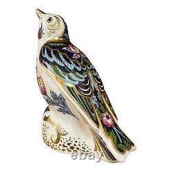 Royal Crown Derby The Strawberry Thief Thrush Paperweight Brand new in box