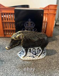 Royal Crown Derby The Wild Boar Paperweight Brand New / Boxed