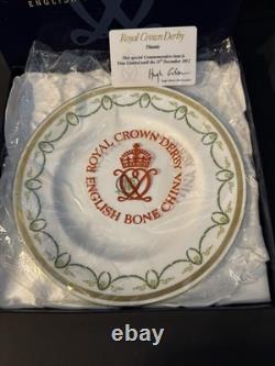 Royal Crown Derby Titanic Logo 8 Plate Boxed