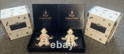 Royal Crown Derby Treasures of Childhood Stripy Clown and Spotty Clown Boxed