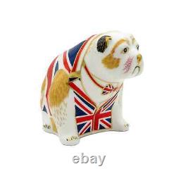 Royal Crown Derby Union Jack Bulldog Paperweight 1st Quality