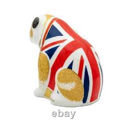 Royal Crown Derby Union Jack Bulldog Paperweight 1st Quality