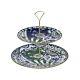 Royal Crown Derby Victoria's Garden Blue & Green Cake Stand (2 Tier) New'1st