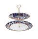 Royal Crown Derby Victoria's Garden Blue & Red Cake Stand 2 Tier New 1st Quality