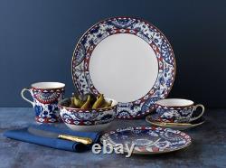 Royal Crown Derby Victoria's Garden Blue & Red Cake Stand 2 Tier New 1st Quality