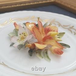 Royal Crown Derby Vintage Wall Plaque Autumn Floral Framed 3D Season Flowers Box