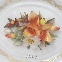 Royal Crown Derby Vintage Wall Plaque Autumn Floral Framed 3D Season Flowers Box