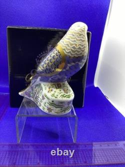 Royal Crown Derby Violet Budgerigar. 1st quality gold stopper & box. 2009. Rare