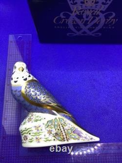 Royal Crown Derby Violet Budgerigar. 1st quality gold stopper & box. 2009. Rare
