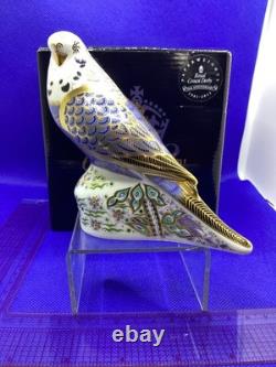Royal Crown Derby Violet Budgerigar. 1st quality gold stopper & box. 2009. Rare
