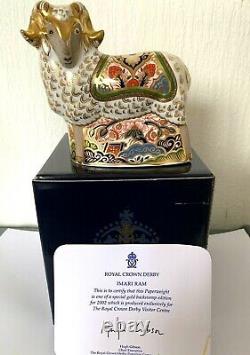 Royal Crown Derby Visitors Centre, Imari Ram. Special Limited Edition New