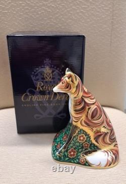 Royal Crown Derby Vixen Fox. SUPERB! Box. Gold Stopper