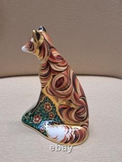 Royal Crown Derby Vixen Fox. SUPERB! Box. Gold Stopper