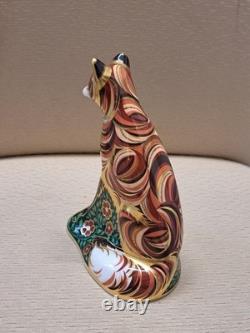 Royal Crown Derby Vixen Fox. SUPERB! Box. Gold Stopper