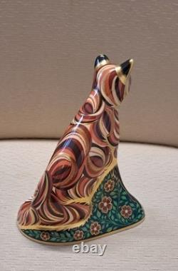 Royal Crown Derby Vixen Fox. SUPERB! Box. Gold Stopper