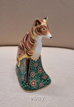Royal Crown Derby Vixen Fox. SUPERB! Box. Gold Stopper