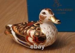 Royal Crown Derby WIGEON DUCK Paperweight 1st Quality Gold Stopper. Boxed