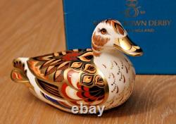 Royal Crown Derby WIGEON DUCK Paperweight 1st Quality Gold Stopper. Boxed