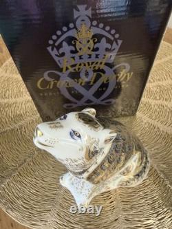 Royal Crown Derby WOLF New 60292 Gold Stopper Paperweight