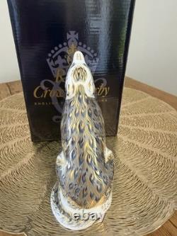 Royal Crown Derby WOLF New 60292 Gold Stopper Paperweight