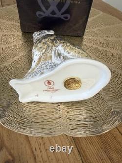 Royal Crown Derby WOLF New 60292 Gold Stopper Paperweight