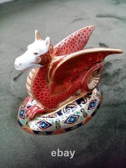 Royal Crown Derby Wessex Wyvern With Gold Stopper Certificate And Original Box