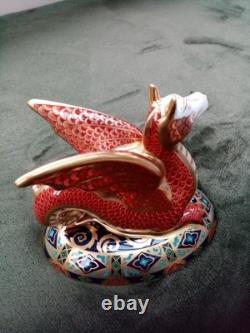 Royal Crown Derby Wessex Wyvern With Gold Stopper Certificate And Original Box