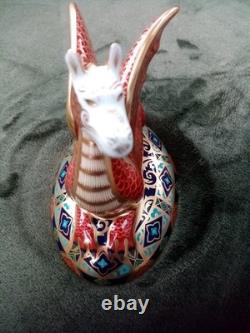 Royal Crown Derby Wessex Wyvern With Gold Stopper Certificate And Original Box