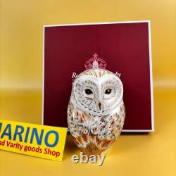 Royal Crown Derby White Owl Paperweight Bone Collectible New Rare