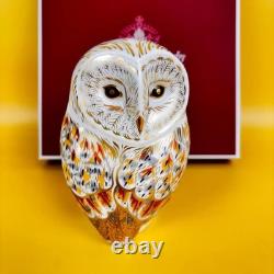Royal Crown Derby White Owl Paperweight Bone Collectible New Rare