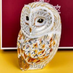 Royal Crown Derby White Owl Paperweight Bone Collectible New Rare