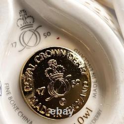 Royal Crown Derby White Owl Paperweight Bone Collectible New Rare