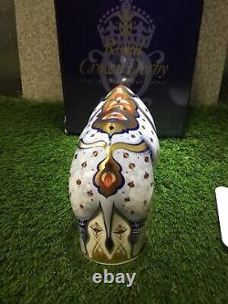 Royal Crown Derby White Rhino Paperweight Endangered Species Signed Ltd Edition