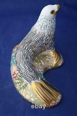 Royal Crown Derby White Sea Lion Paperweight MMXV New / Boxed