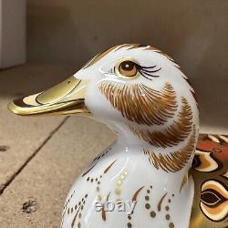 Royal Crown Derby Widgeon Duck Paperweight Gold Stopper New Boxed Genuine