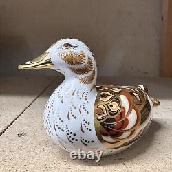 Royal Crown Derby Widgeon Duck Paperweight Gold Stopper New Boxed Genuine