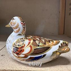 Royal Crown Derby Widgeon Duck Paperweight Gold Stopper New Boxed Genuine