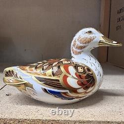 Royal Crown Derby Widgeon Duck Paperweight Gold Stopper New Boxed Genuine