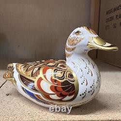 Royal Crown Derby Widgeon Duck Paperweight Gold Stopper New Boxed Genuine