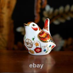 Royal Crown Derby William Shakespeare Wren Bird Paperweight New 1st Quality