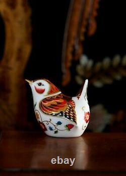 Royal Crown Derby William Shakespeare Wren Bird Paperweight New 1st Quality